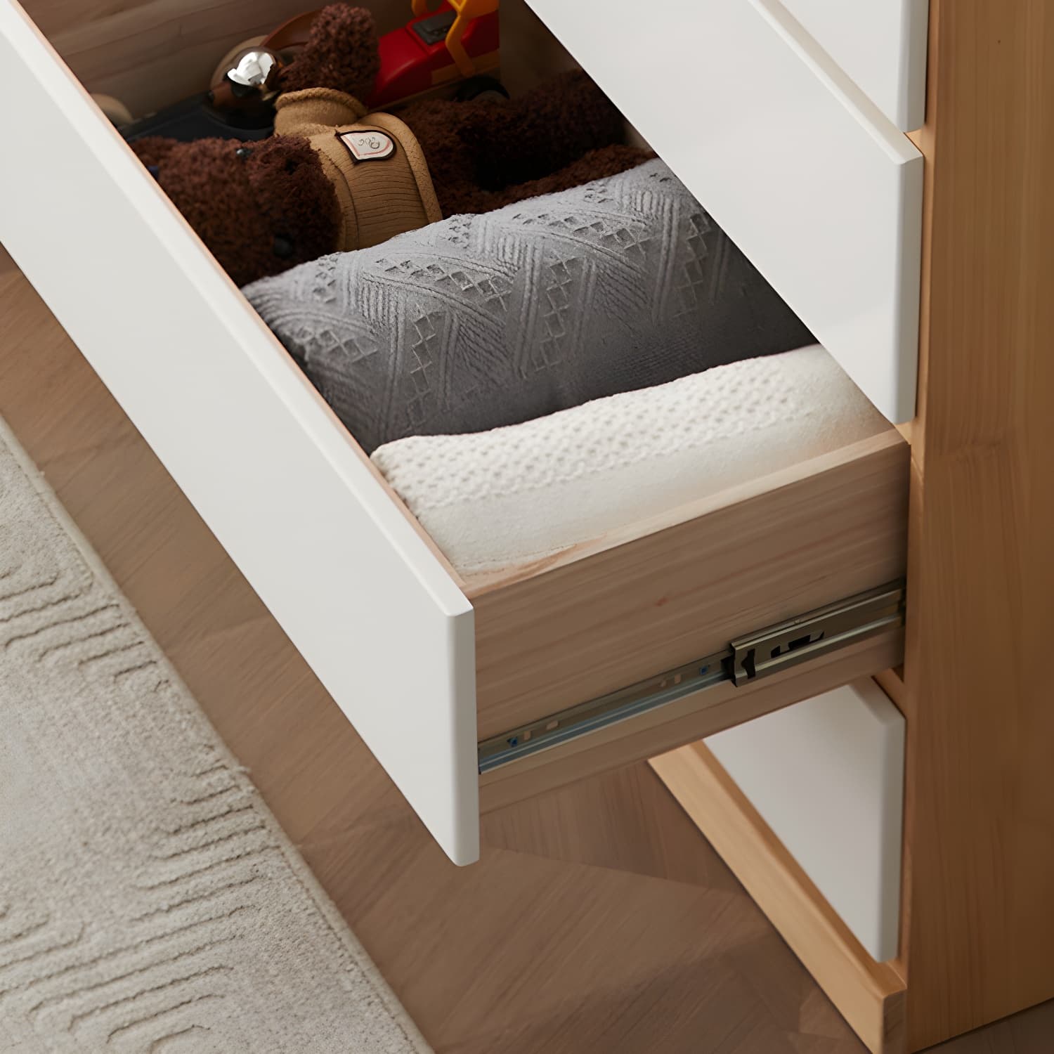 Elegant Medium Wood Scandinavian Dresser with Self-Close Drawers thumbnail 13