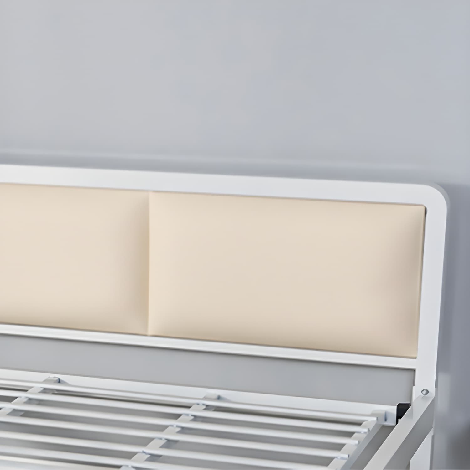 Slat Bed 36.61"H Adjustable Height with Open-Frame Upholstered Headboard thumbnail 8