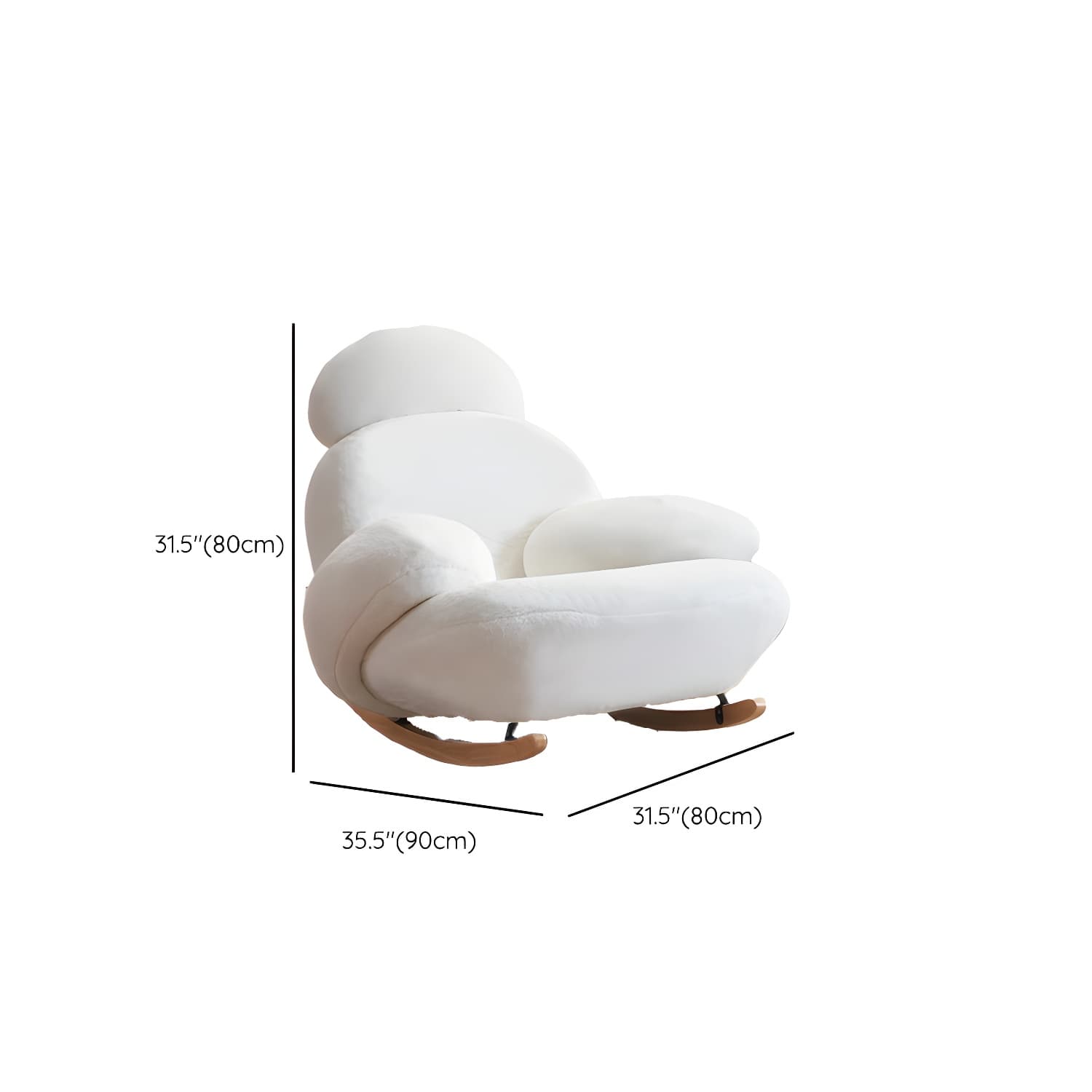 Spindle Living Room Contemporary Reclining Upholstered Rocking Accent Chair thumbnail 26