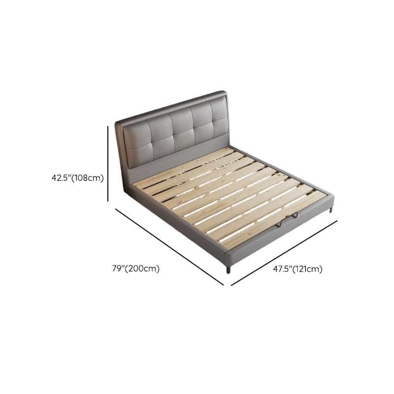 Light Gray Solid Color Storage Bed with Pine Wood Frame and Button-tufted Design for Living Room thumbnail 5