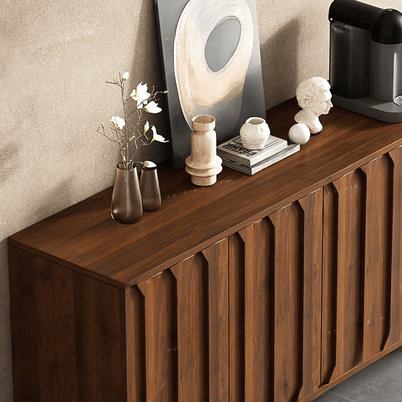 Simplistic Sideboard with 3 Drawers, Hutch, 2 Shelves, and Laminate Countertop Featuring 2 Doors/1 Door Cabinets thumbnail 6