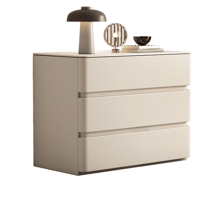 Art Deco Bedside Cabinet Nightstand with 3 Drawers and Sintered Stone Countertop thumbnail 12