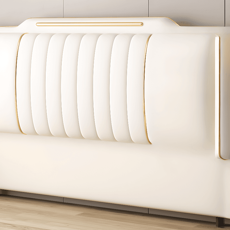 Simplistic Style Wingback Headboard with No Distressing in Pine Wood, Featuring Camelback Shape for King/Queen/Full Bed, Sponge Upholstery Fill, and Standard Height thumbnail 15