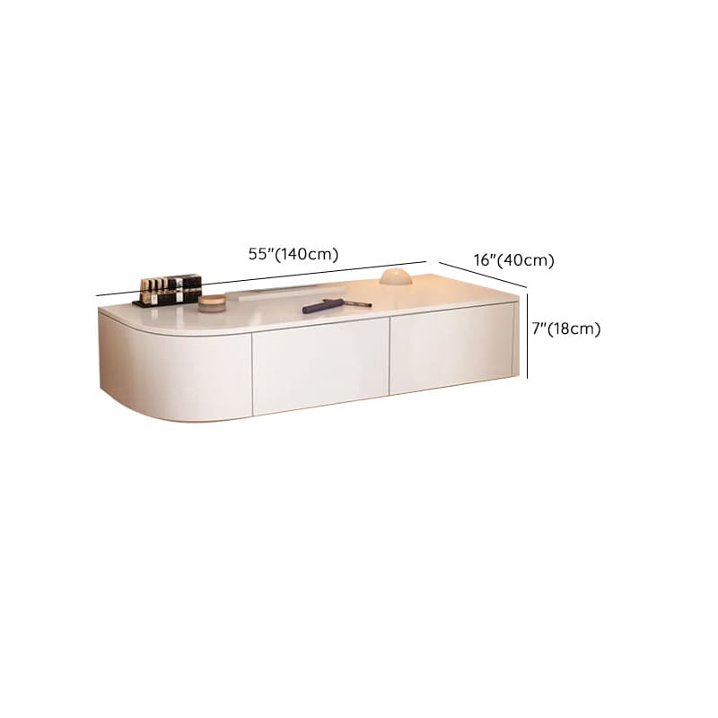 Push-Pull Floating Makeup Vanity with Storage and a Composite Wood Tabletop for Sleeping Quarters in a Trendy Style thumbnail 8