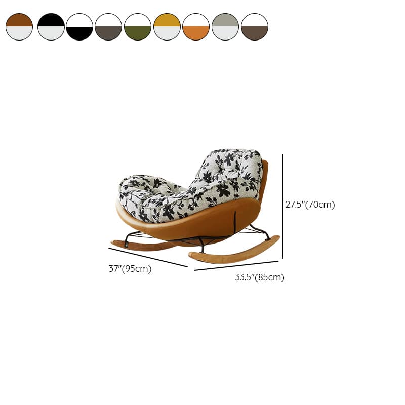 Modern Scratch-tolerant Upholstered Rocking Chair with Padded Comfort thumbnail 21