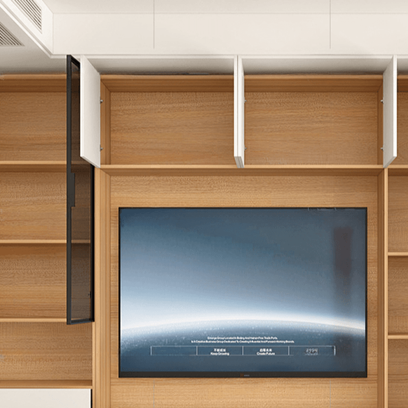 Rectangular Entertainment Center with Hutch, 2 Bookcases, Bridge, and Hutch Included thumbnail 4