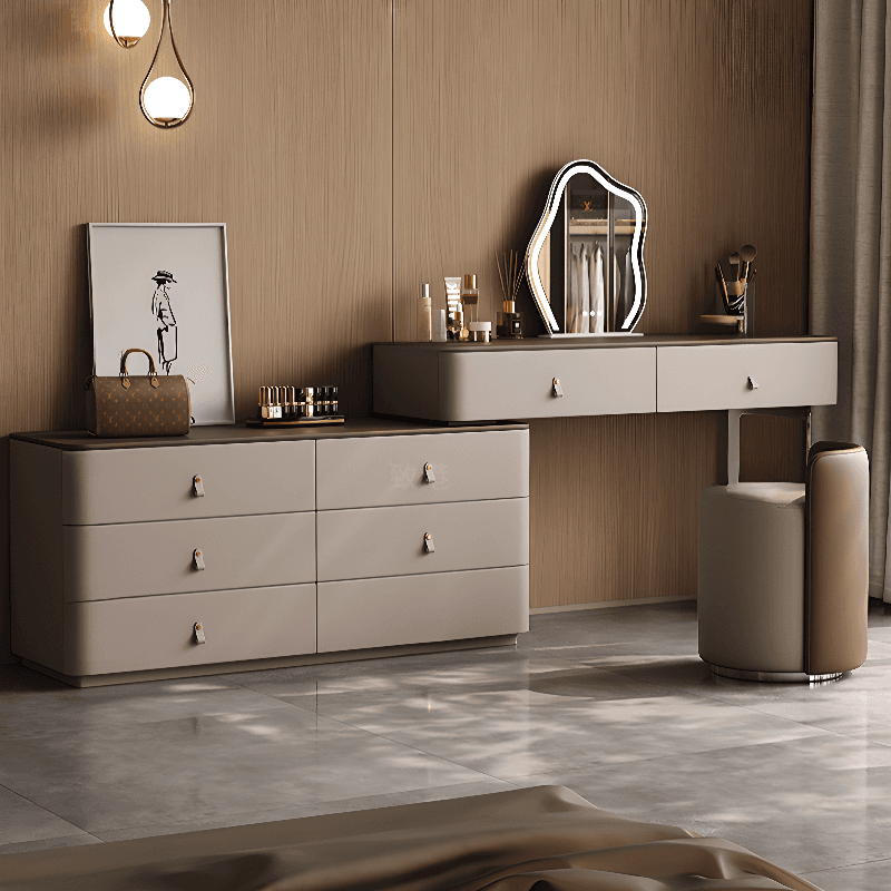 Tan Vanity Set with Scalable Telescopic and Push-Pull Features thumbnail 1