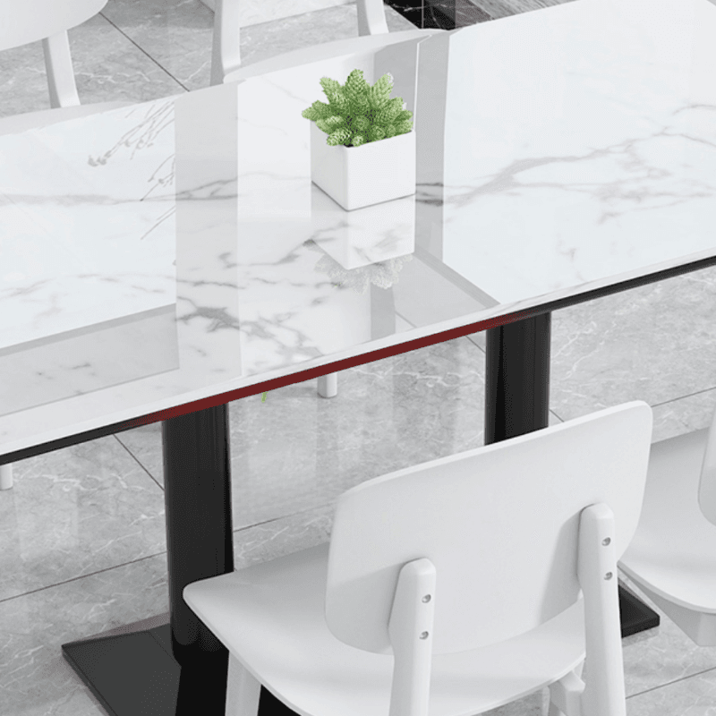 Minimalist/Luxurious Dining Table with Slate Stone Top, Fixed Table, Seats 4/2 thumbnail 11