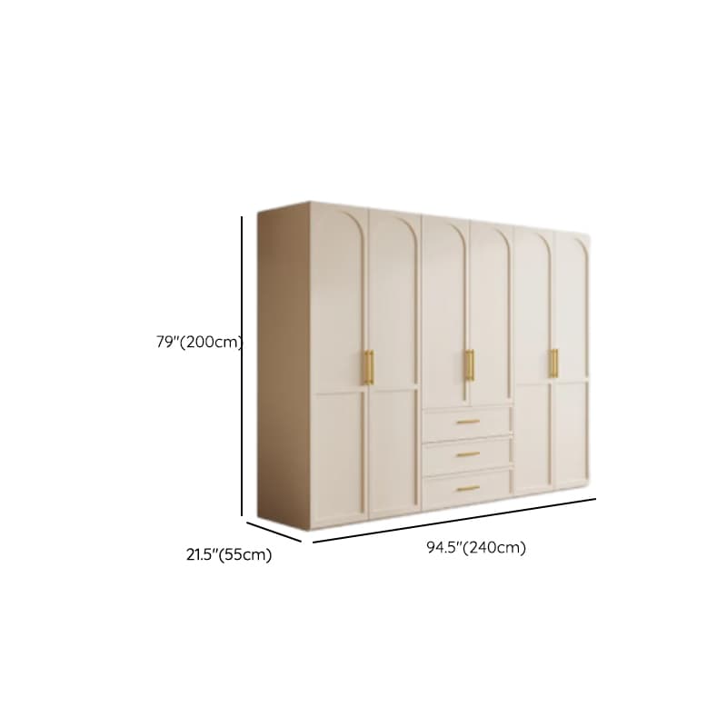 Simplistic White Detached Almirah with 3 Drawers, Interior Shelves, and Hinged Door thumbnail 19