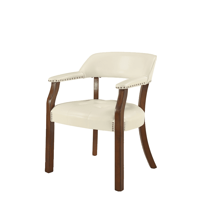 Sturdy Dining Room Arm Chair with Rollers, Decorative Nailhead, and Outlined Frame thumbnail 7