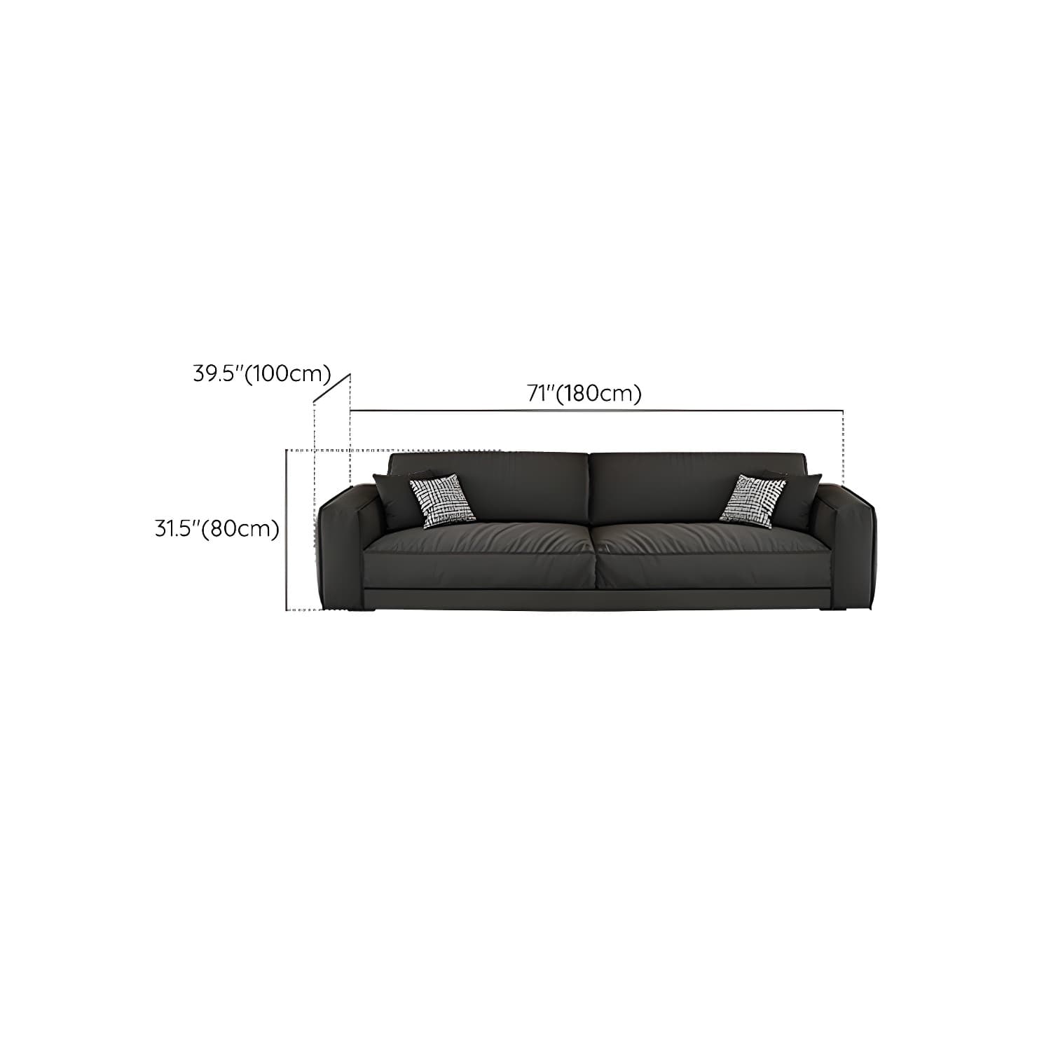 Modern Gray Polyester Blend Stationary Sectional Sofa with Square Arm and Cushion Back thumbnail 11
