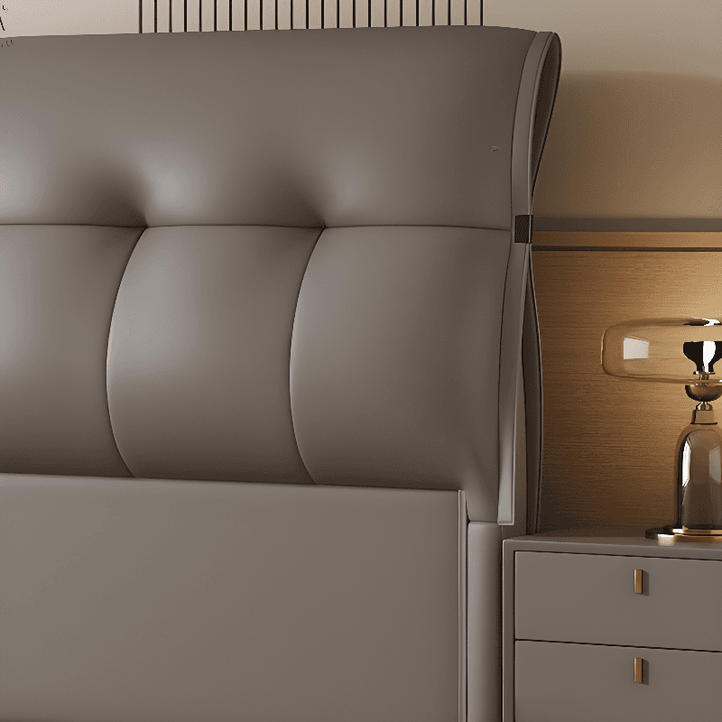 Simplistic Panel Headboard with No Distressing, Piled Tufted Rectangular Design for King/Queen/Full Bed, Sponge Upholstery Fill, Standard Height thumbnail 16