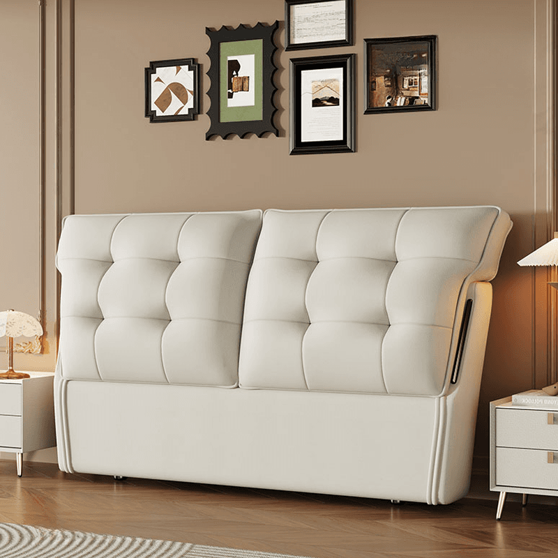 Art Deco Style Panel Headboard with No Distressing, Decorative-stitched Tufting, Rectangle Shape for Queen/Full/Twin XL Bed, Sponge Upholstery Fill, Standard Height thumbnail 6