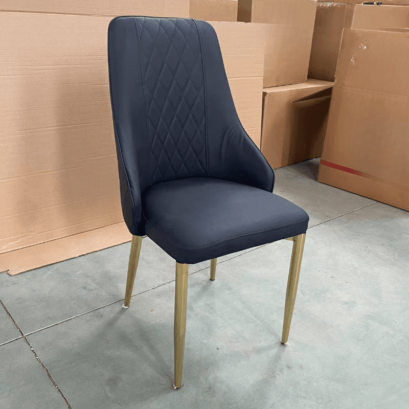Lavish/Contemporary Upholstered Side Chair with Parsons Back Style and Metal Legs thumbnail 1