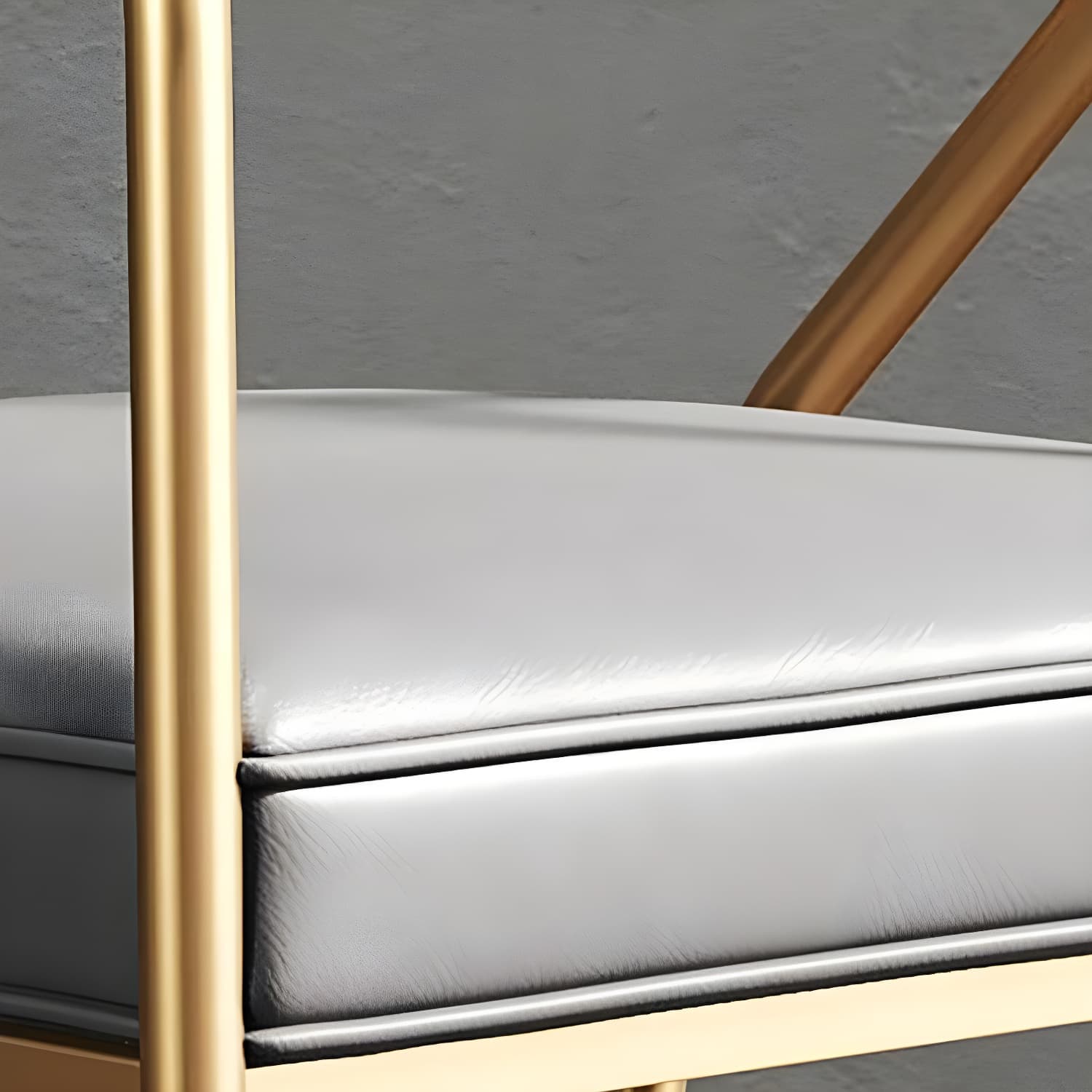 Glam Upholstered Arm Chair with Brass/Gold Legs for Kitchen & Dining thumbnail 18