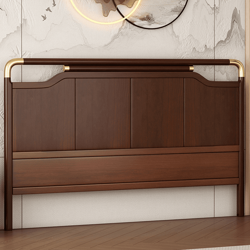 Modish No Distressing Timber Panel Headboard with Rectangle/Stepped Shape for Queen/King/Full Bed, Featuring Sponge Upholstery and Standard Height thumbnail 5