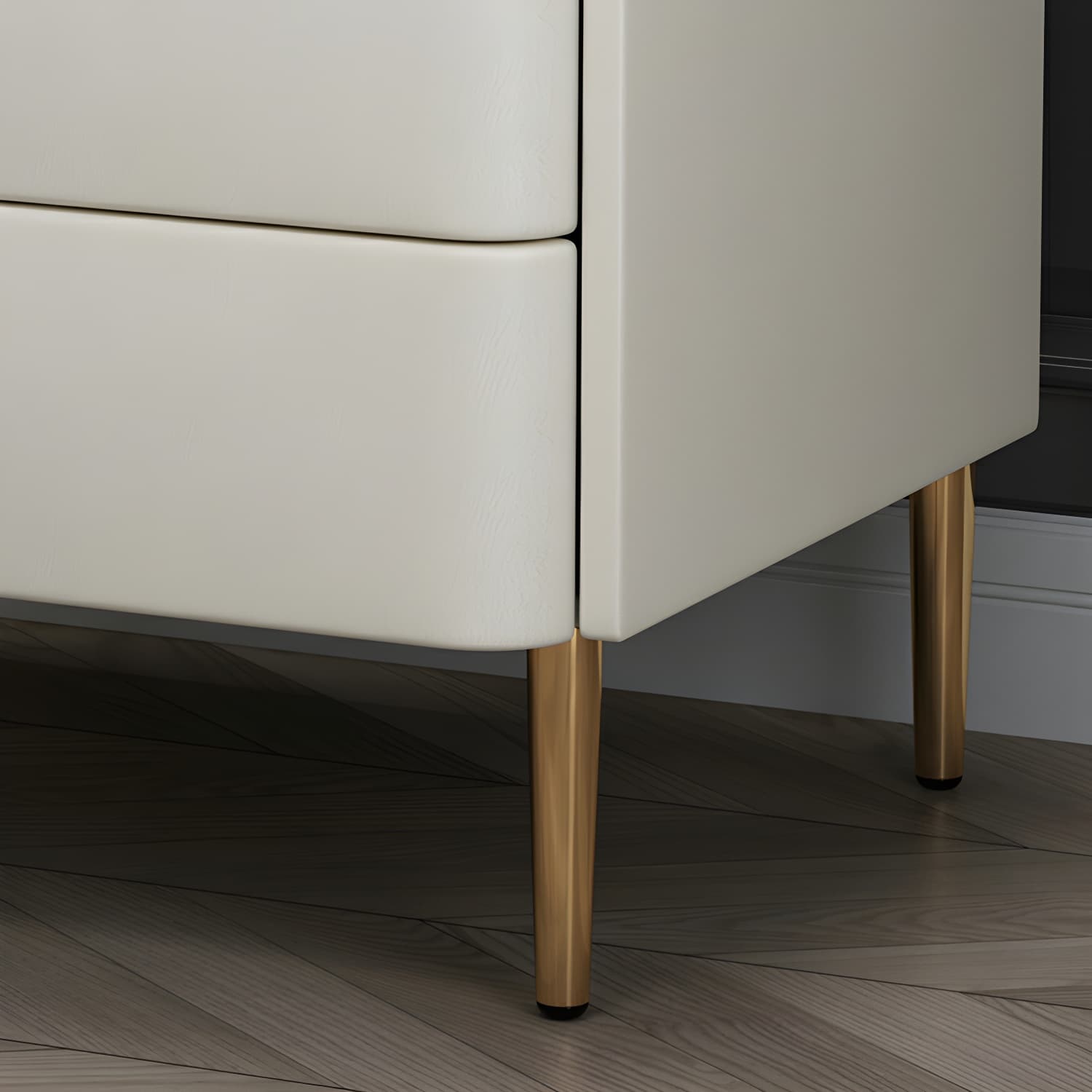 Glam Style Sintered Stone Top Drawer Storage Nightstand for Bedroom thumbnail 28