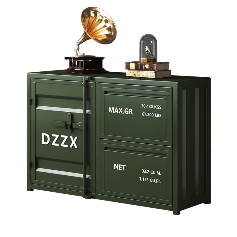Industrial Metal Sideboard Credenza with Cabinets and Drawers thumbnail 15
