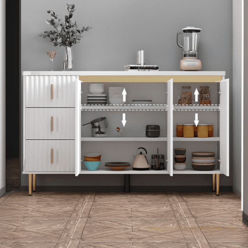 Luxurious Chalk Stone Standard Flooring Sideboard with 3 Doors & Variable Shelf thumbnail 4