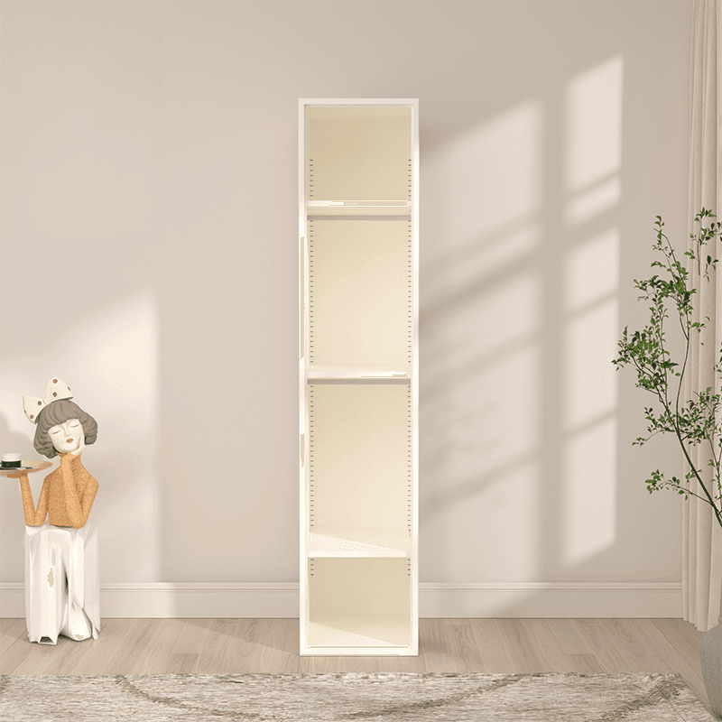 Chalk Casual Unattached Wardrobe with Adaptable Shelf, Soft Close Door, Hanging Rod, and Articulated Mechanism thumbnail 5