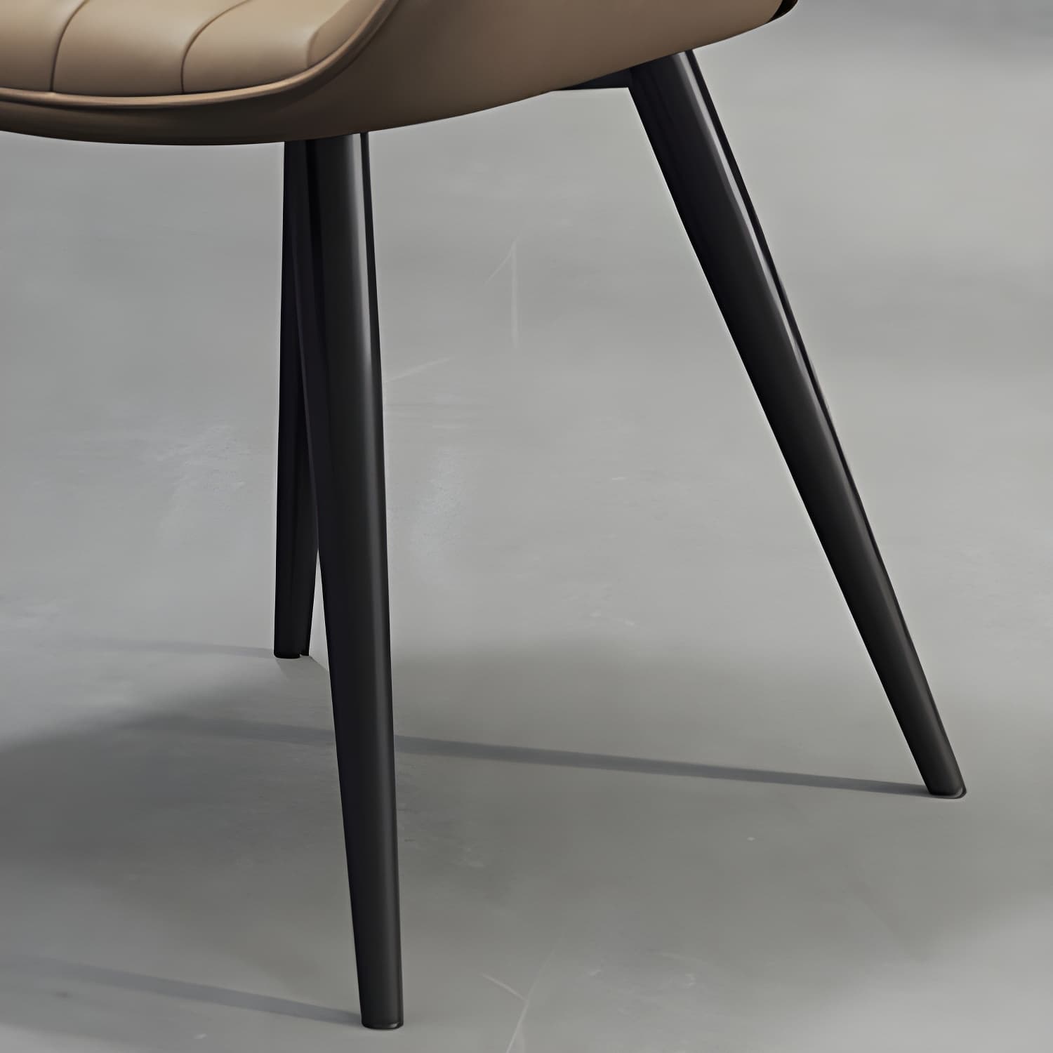 Metal Frame Dining Side Chair Faux Leather Upholstered Side Chair thumbnail 14
