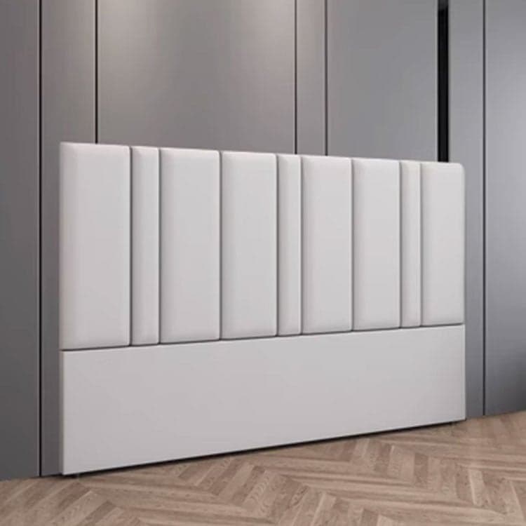Stylish Upholstered Panel Headboard with Wood Legs and Modern Rectangular Design thumbnail 5