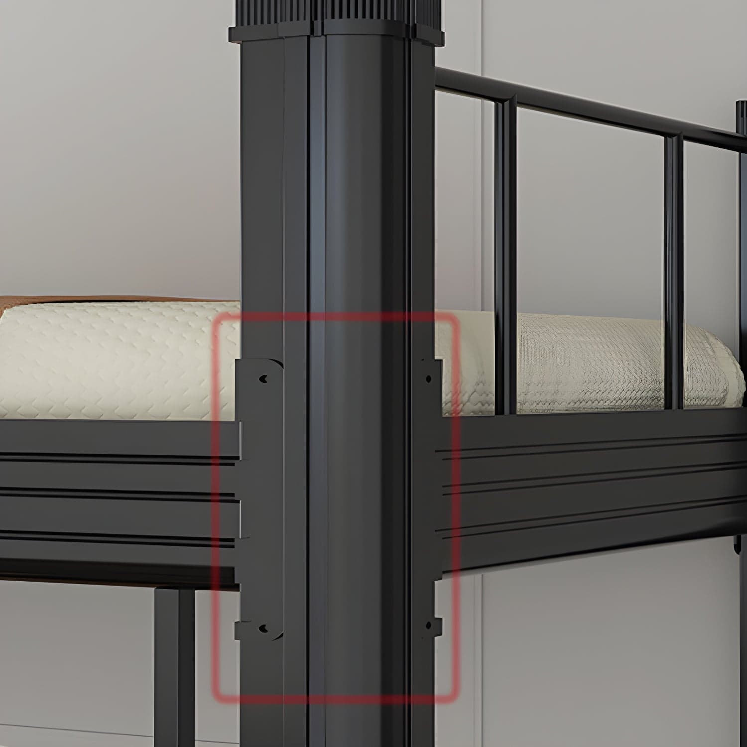 Sleek Iron Frame Modern Bed - Solid Construction and Clean Design for a Restful Sleep thumbnail 9