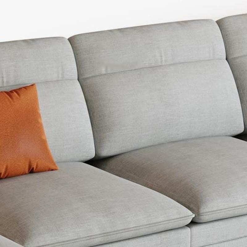 Contemporary Square Arm Sectional Sofa with Pillows and Storage thumbnail 6