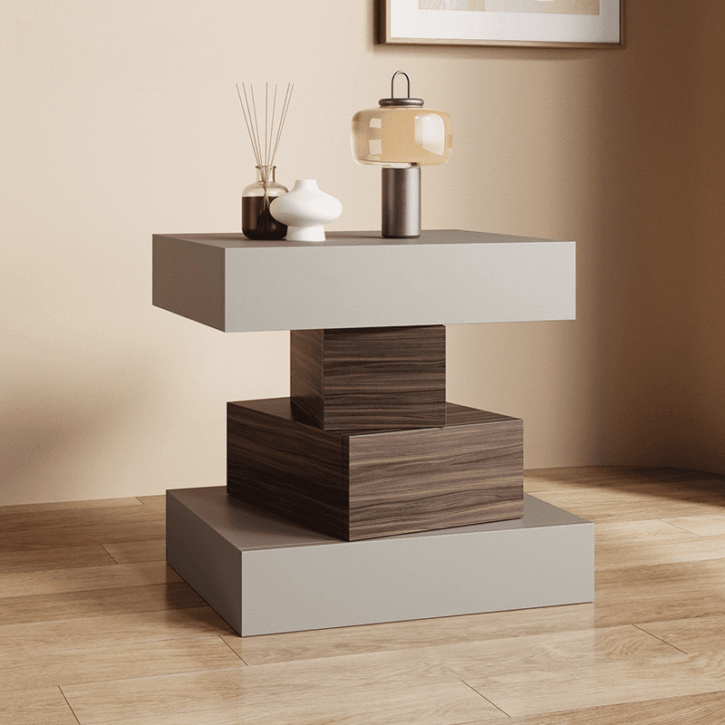 Scandinavian Synthetic Leather Drawer Storage Nightstand with 4 Drawers thumbnail 7