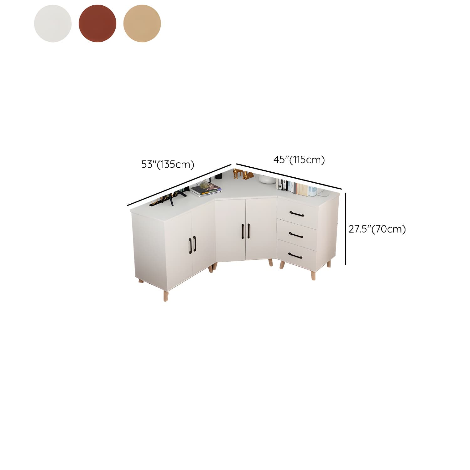 Bar Pulls Contemporary Manufactured Wood with Shelves Corner Accent Cabinet thumbnail 20