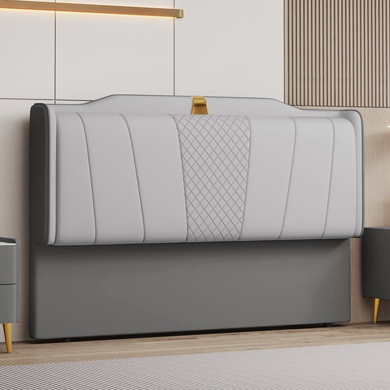 Modish Style Panel Headboard in Pine Wood with No Distressing, Rectangle Shape for Queen/Full/Twin XL Bed, Featuring Sponge Upholstery and Standard Height thumbnail 2