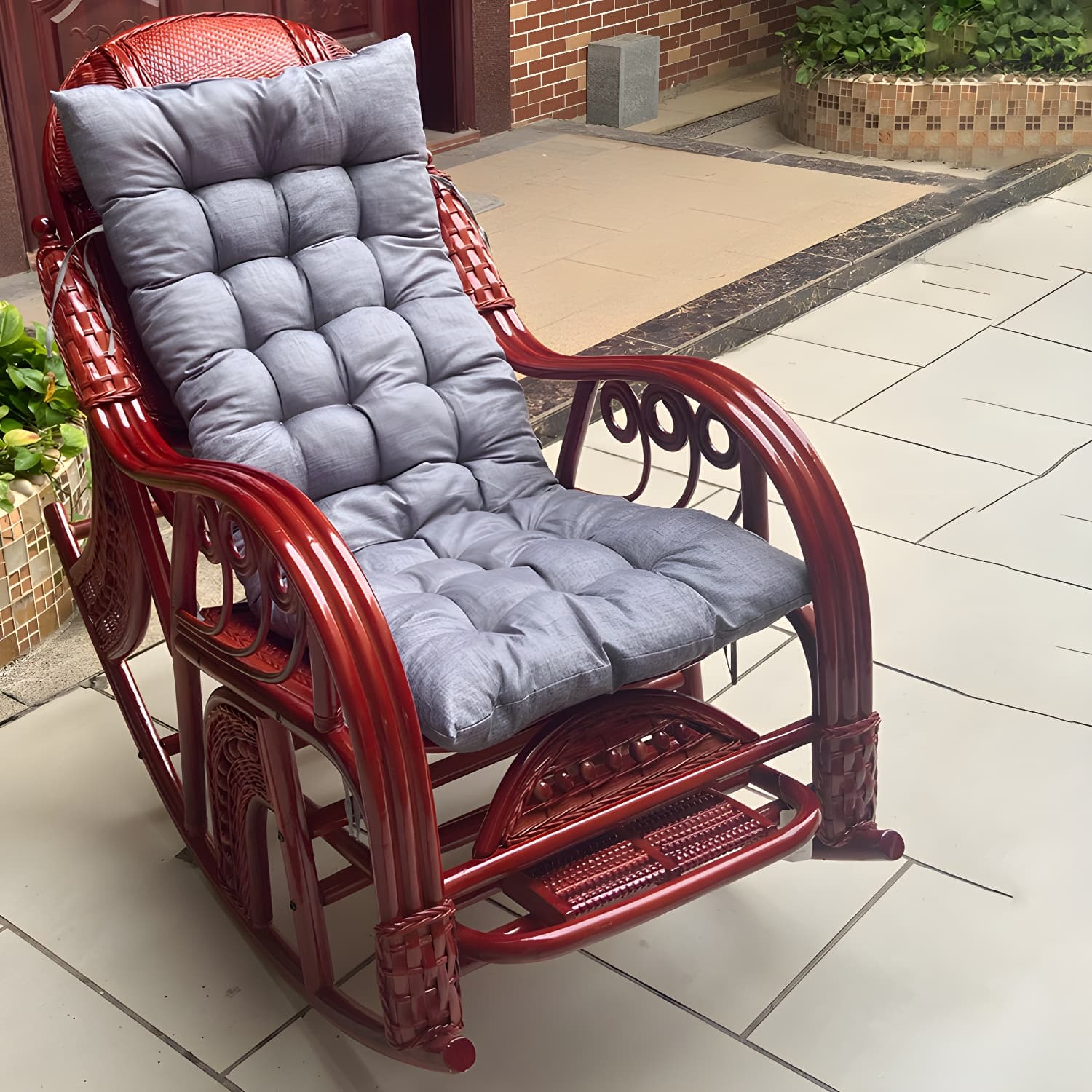 Traditional Recliner Chair Rattan/Wicker Recliner Chair for Living Room - image 15