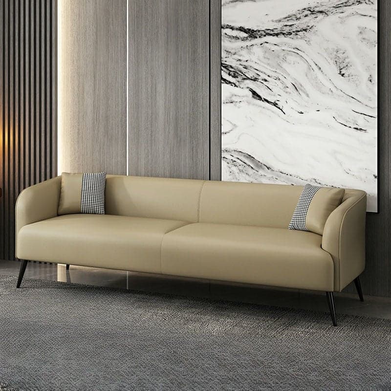 Modern Pine Wood Upholstered Three-Seater Sofa with Foam Seat in Solid Color thumbnail 6