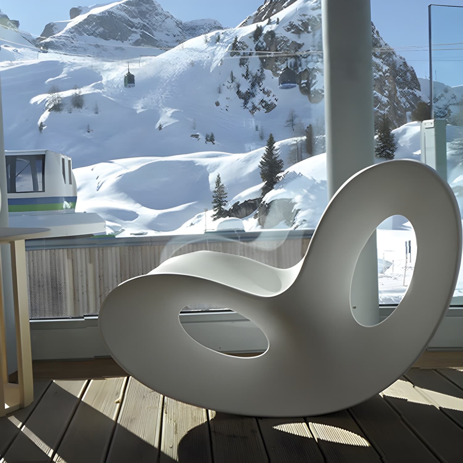 Contemporary Rocking Accent Chair Plastic & Acrylic Rocker Chair - image 14