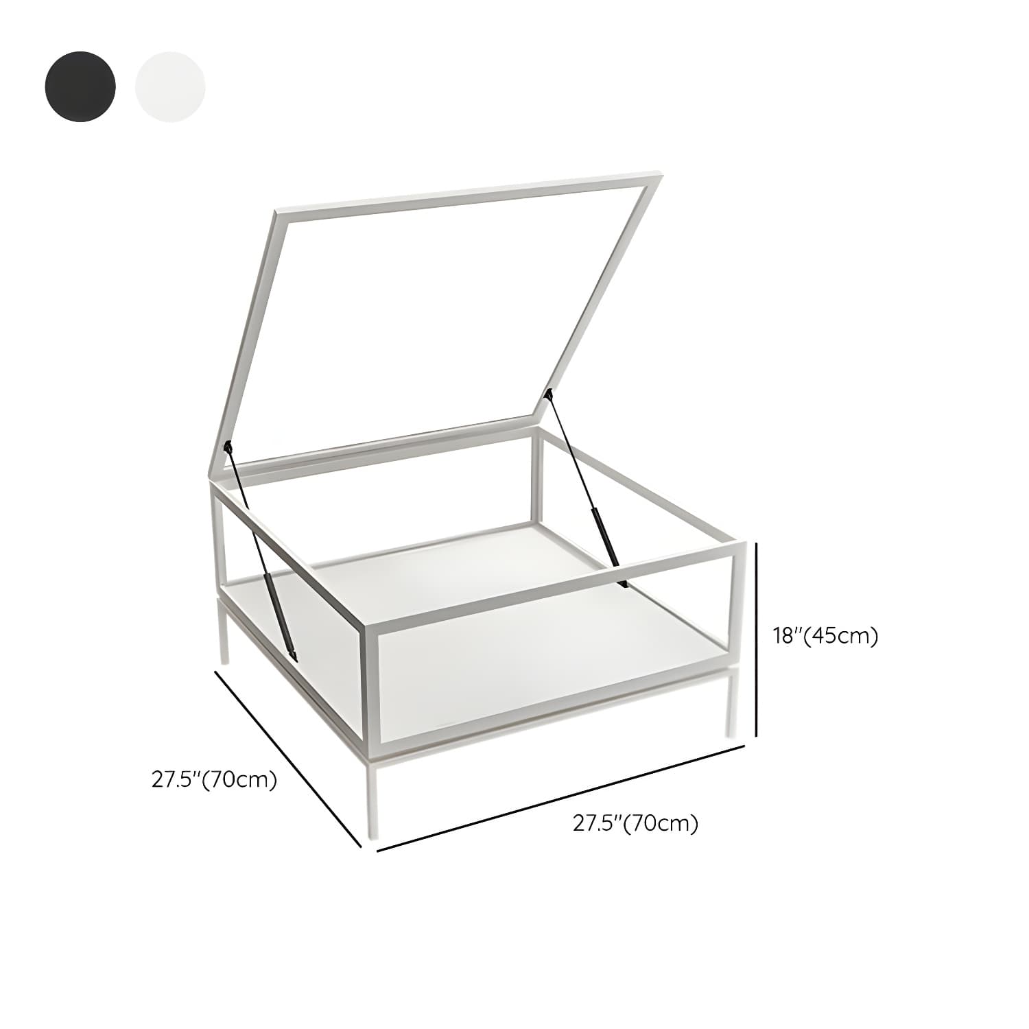 Rectangle Glass Top Coffee Cocktail Table Tranparent Contemporary with Metal Base thumbnail 12