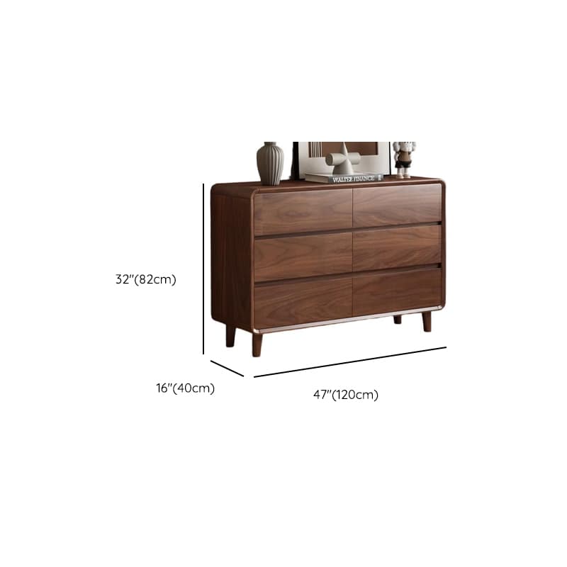 Cocoa Simplistic Natural Wood Double Dresser with 6/9/5 Drawers in Horizontal/Vertical Orientation thumbnail 9