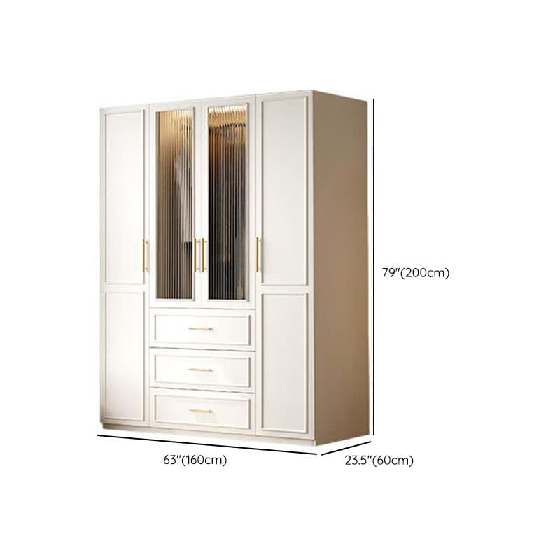 Modern Manufactured Wood Standalone Almirah with Soft Close Drawer, Soft Close Door, Interior Shelves, and Hanging Rod thumbnail 19