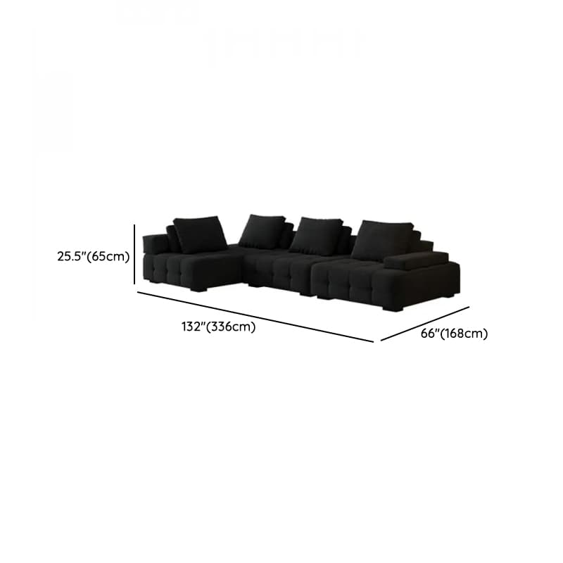 Cotton Midnight Black Standard/Single Sofa with Armrest and 4/3/1 Pillows thumbnail 18
