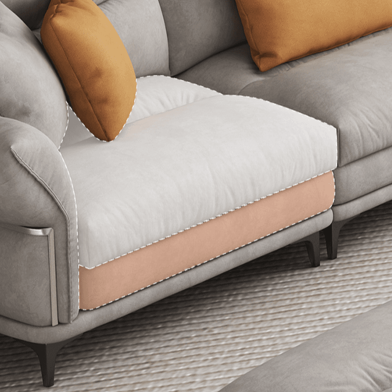 L-Shape/Straight Reversible/Horizontal Sofa Chaise/Sofa with Natural Wood Frame for Seats 5 thumbnail 8