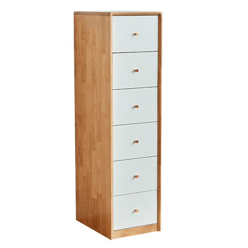 Minimalist Natural Wood Bachelor Chest with 6 Drawers, Vertical Orientation thumbnail 14