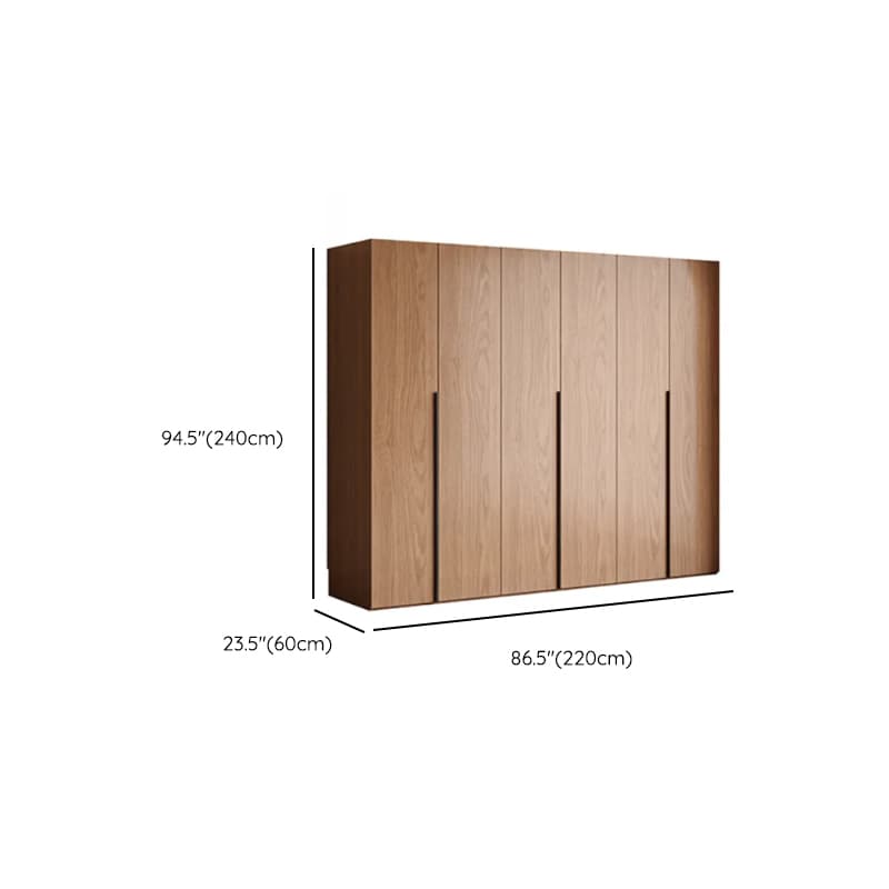 Cocoa Art Deco Self-supporting Cabinet Armoire with Soft Close Drawer, Interior Shelves, and Hanging Rod thumbnail 12