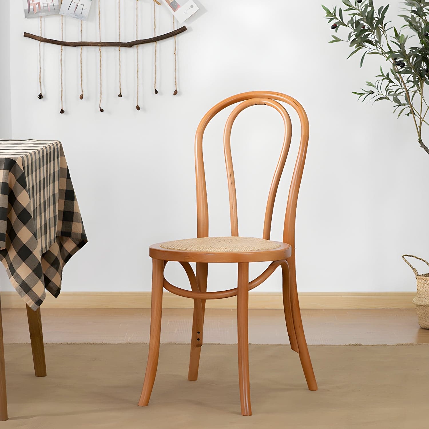 Modern Solid Beech Wood Chairs Kitchen Dining Windsor Back Side Chair Set thumbnail 10