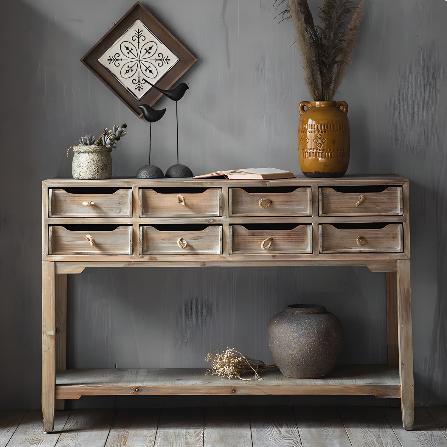 Solid Wood Accent Cabinet Industrial Stain Resistant Cabinet thumbnail 2