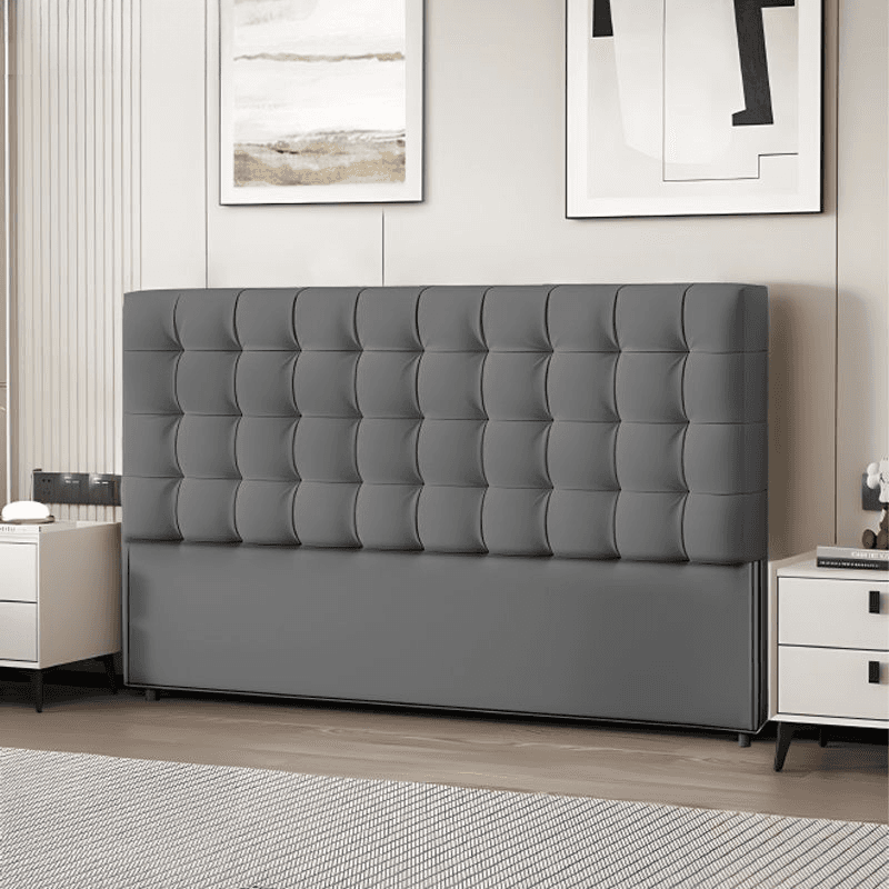 Modish No Distressing Button-tufted Panel Headboard in Rectangle Shape for King/Queen/Full Bed with Sponge Upholstery Fill and Standard Height thumbnail 4