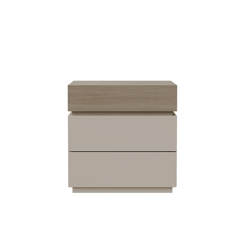 Organic Modern Nightstand With Drawer Organization Featuring 3 Drawers and Particle Board Wood Countertop thumbnail 3