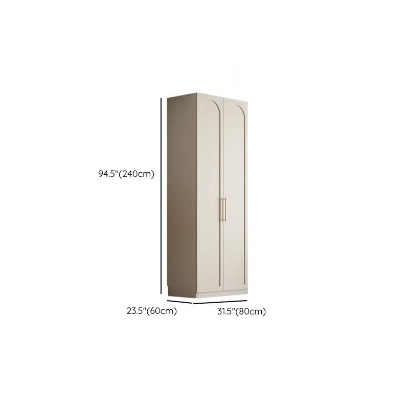 White Casual Manufactured Wood Independent Armoire Cabinet with Compartments, Soft Close Door, and Interior Shelves thumbnail 19