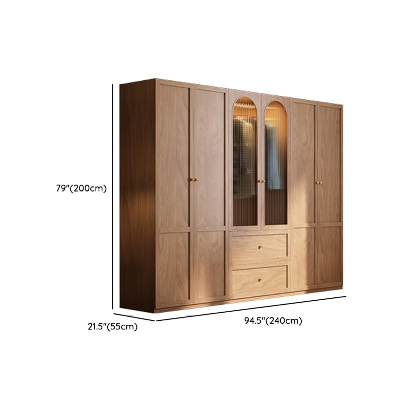 Trendy Unfinished Color Engineered Wood Unattached Armoire Cabinet thumbnail 15
