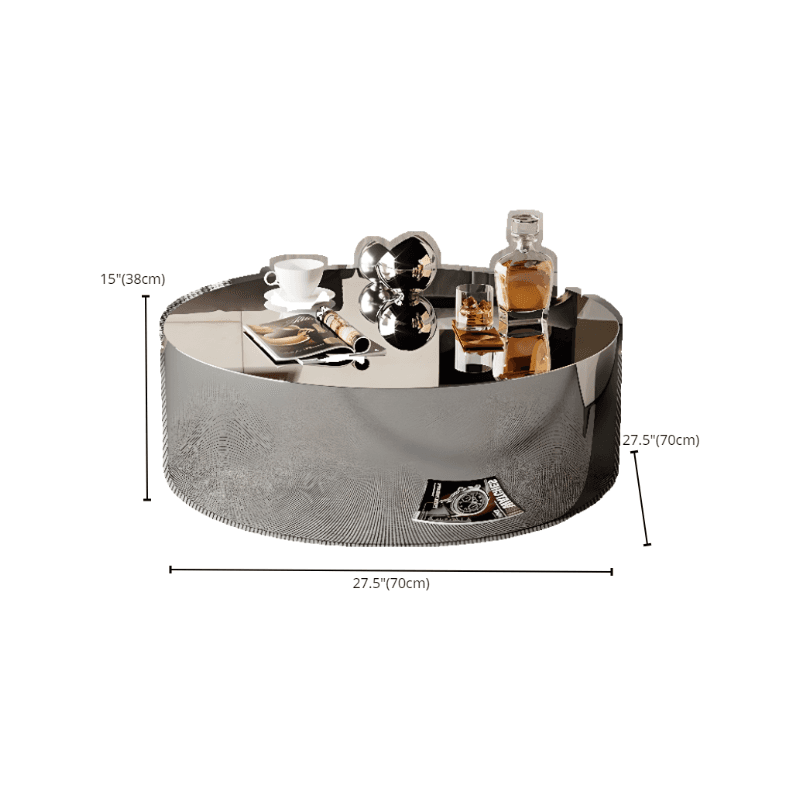 Silver Alloy Irregular/Circular-shaped Accent Table for Small Spaces thumbnail 16
