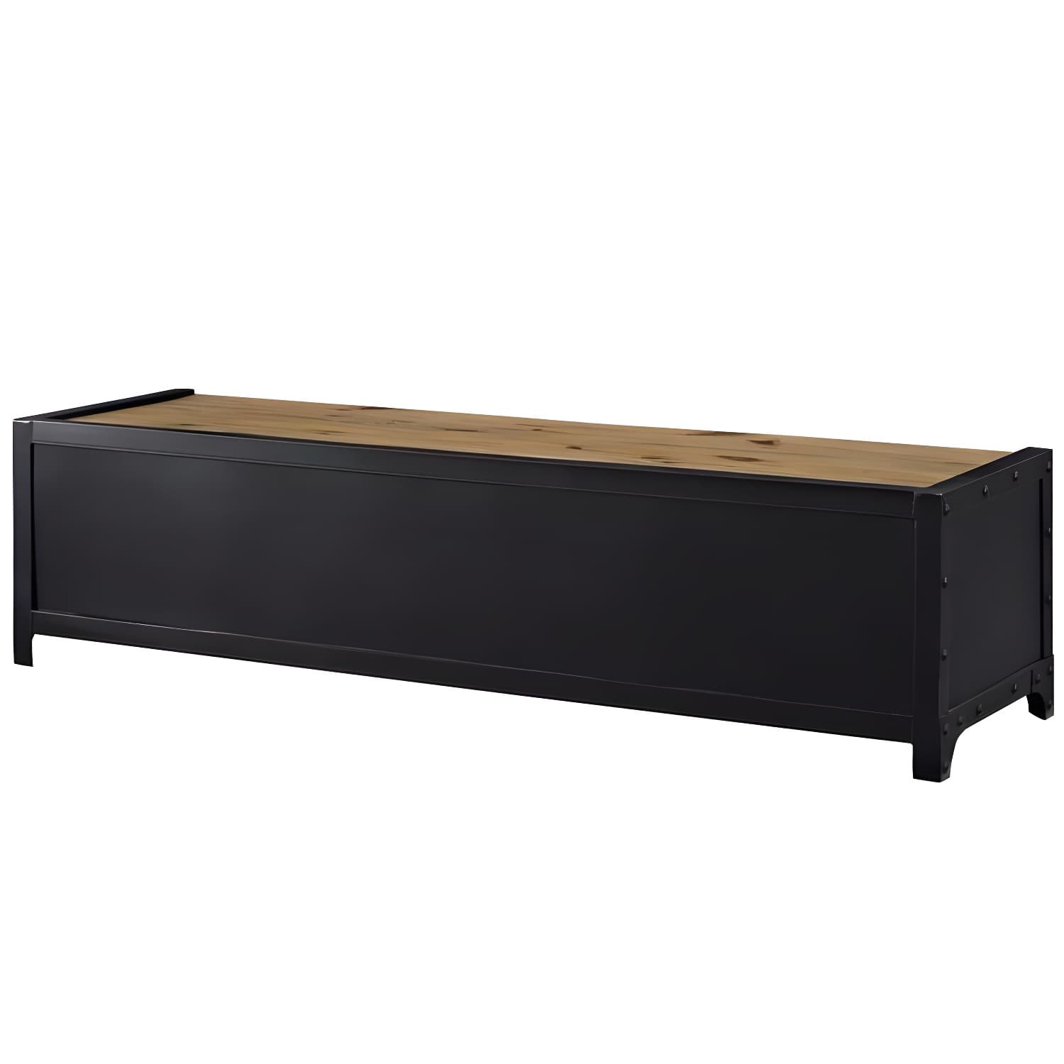 American Retro Industrial Style TV Cabinet Iron Art Solid Wood Bedroom TV Stand thumbnail 9