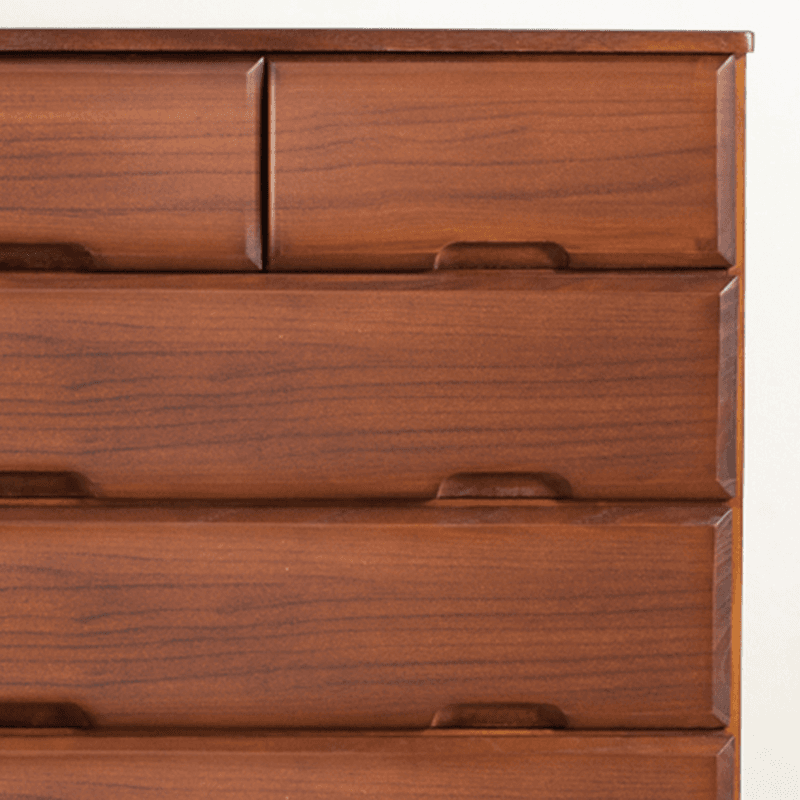 Sepia Minimalist Raw Wood Lingerie Chest/Dresser Vanity Combo with Multiple Drawers in Vertical/Horizontal Orientation thumbnail 6
